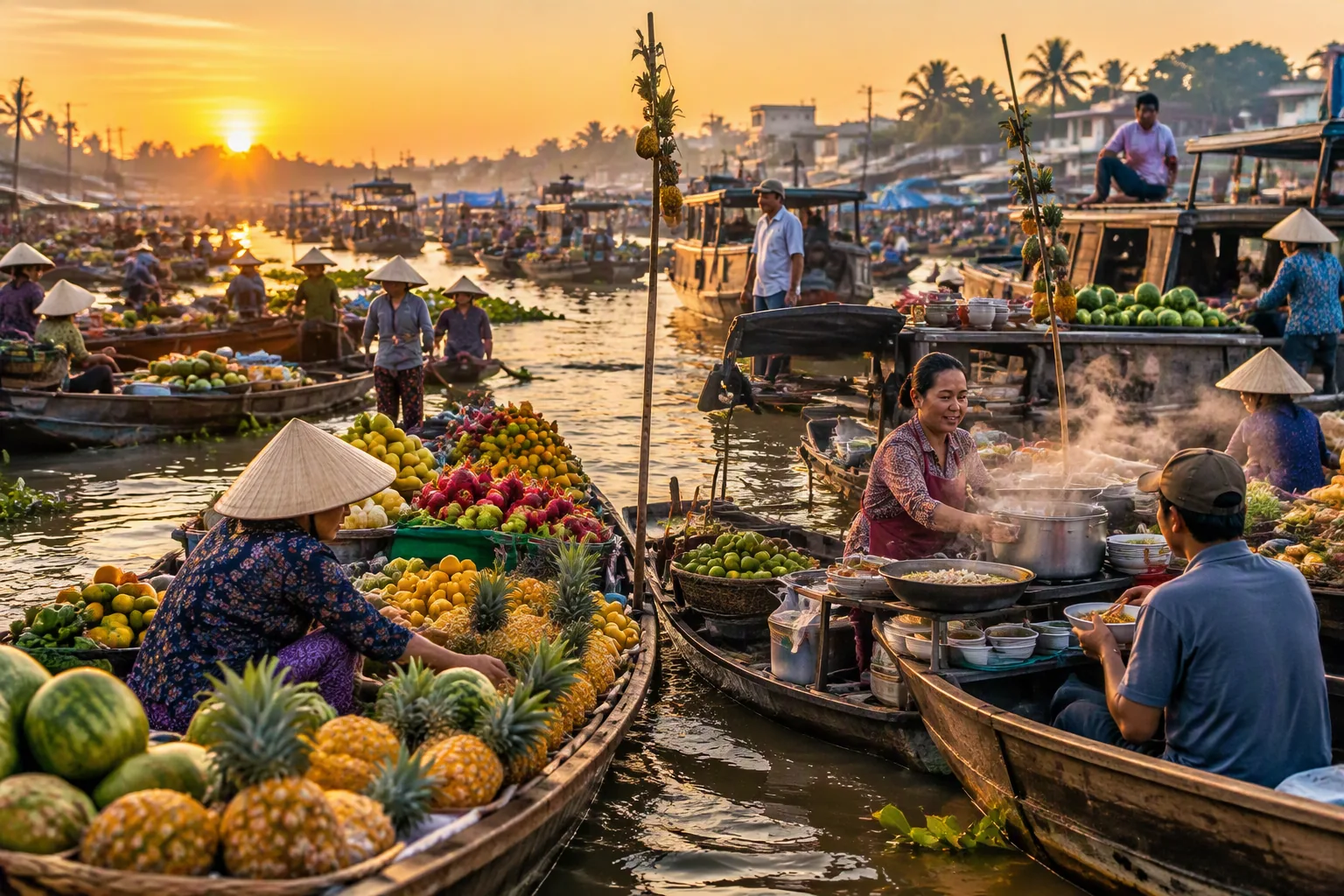Tour Cần Thơ 1 Ngày: Chợ nổi Cái Răng – Cồn Sơn - Nhà Cổ Bình Thuỷ